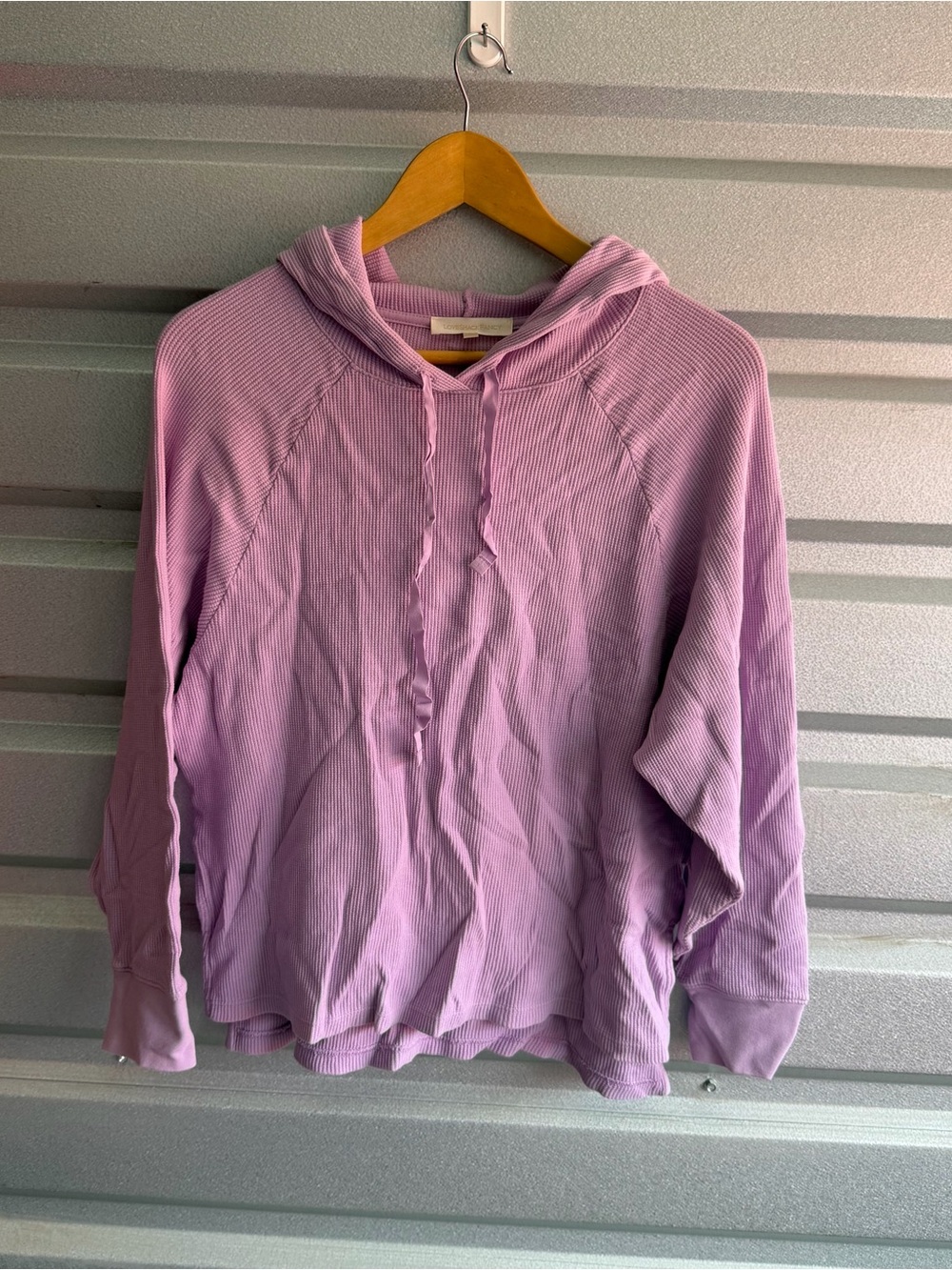 LoveShackFancy Lisle Rib Knit Hoodie